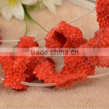 Wholesale Dyed in Red Coral Natural Material Coral Gemstone for Jewellery Making photo-2