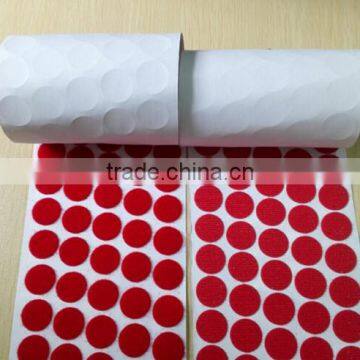 Red circle good adhesion sticky hook & loop dots