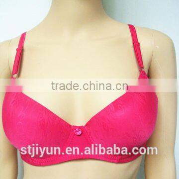 Cheap Rose Red Lace Sexy Girls Big Size Bra photo-4