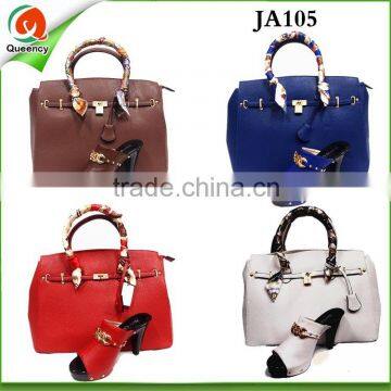 JA0105 Italian shoes and bag set/ Italian fashion wholesale shoe and bag set for wome