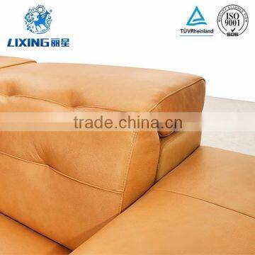 Dubai Leather Sofa Furniture L Shaped Hotel Corner Leather Sofa photo-3