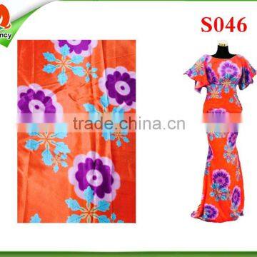 S047 nigeria fashion stretch silk for lady dress for party