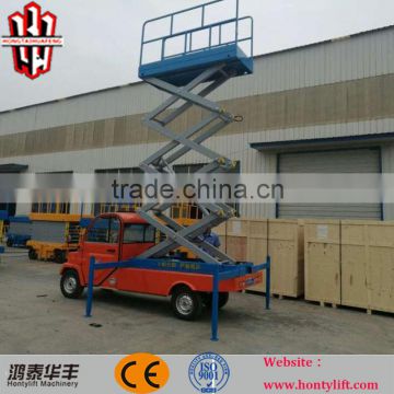 10m drive mobile hydraulic truck mounted scissor lift platform