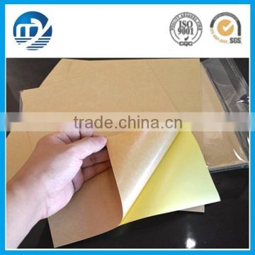 Hot sale brown kraft paper sticker & kraft paper adhesive sticker