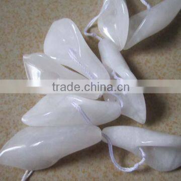 Natural stone fashion white jade calla flower jewelry