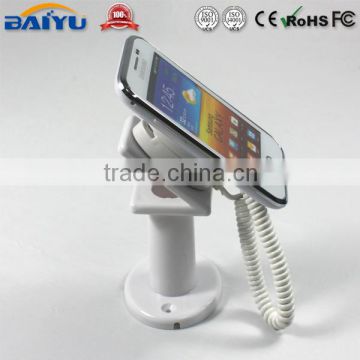 White plastic mobile phone stands with 28mm spring