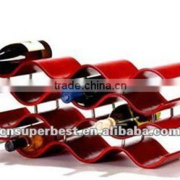 Red acrylic wine bottle display/stand with 3 floors