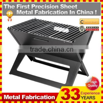 Commercial Folding Portable Charcoal BBQ Grill with Wire Mesh For Sale