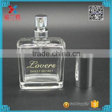 Exquisite clear glass pump bottle/40ml rectangle perfume bottle for sale                        
                                                                                Supplier's Choice