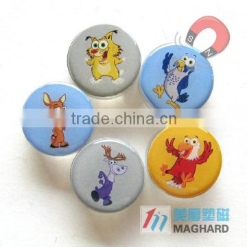 Small Animals Round Acrylic Fridge Magnet