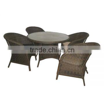 Wholesale cheap 5pcs wicker coffee table and chair set rattan outdoor furniture of rattan