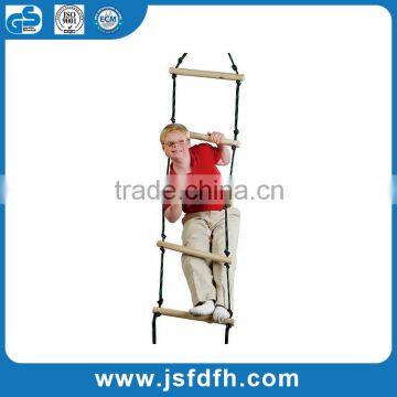 6.23FT Wooden Rope Ladder Slider Swingset Fun Climbing Outdoor Garden Toys