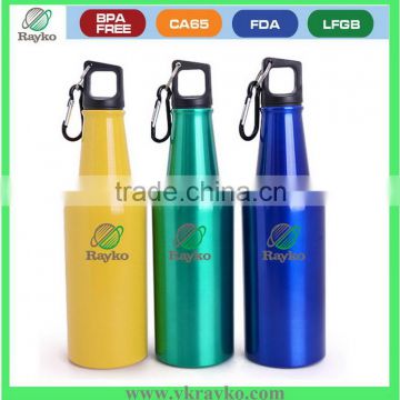 Custom aluminium water bottle with carabiner