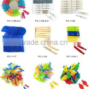 colored different types of clothes clips