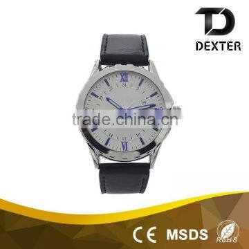 Factory price cheap 22mm wide PU leather strap men leather watch