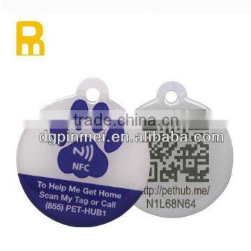 NFC Pet ID Collar rfid tag plastic nfc dog tags