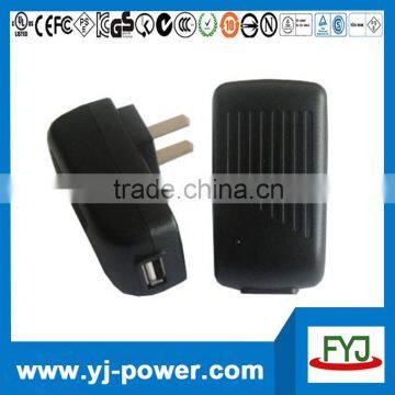 5v 2.1a usb power adapter approved RCM CE UL RCM C-Tick SAA GS PSE KC BC