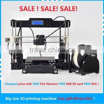 2016 shenzhen best 3D Printer Reprap Prusa i3 LCD Screen Self-assembly DIY Model Replicator for home office printing object