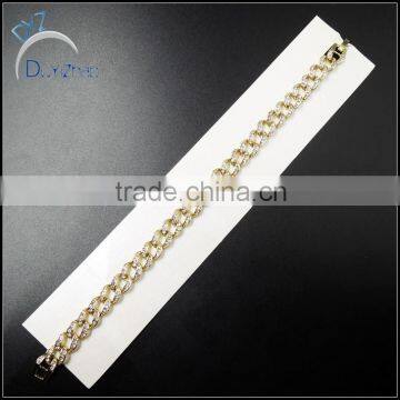 Hot Sale Pave cz Hip Hop Cuban Gold Chain Bracelets photo-2