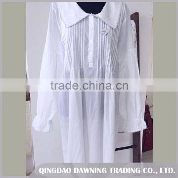 China Suppliers Embroidered Cotton Ladies In Nightgown