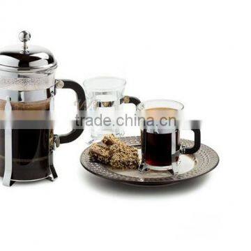 2016 Latest steel color double wall stainless steel coffee French Press