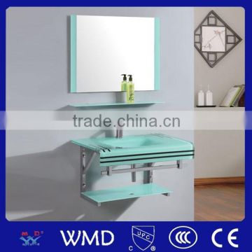 2014 new design rectangular washroom glass basin