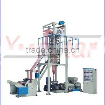 SJ-50x2x800 ABA Polyethylene Plastic Double Colors PP/PE/PVC Film Blowing Machine with LDPE/HDPE/LLDPE Material