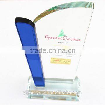 New Fashion Factory Directly Sale Crystal Blue Trophy and Award