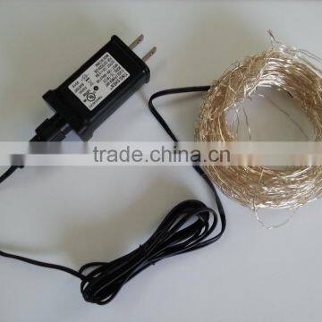 224 Leds holiday led string lights Outdoor Waterproof Timer 12V US adapter Rattan Lamp Silver Wire