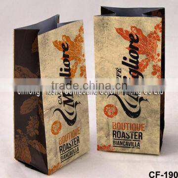 various types of coffee bags with degassing valve