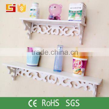 White Wood Exquisite Design Wall Floating Shelf Display Shelf Unit Home photo-5