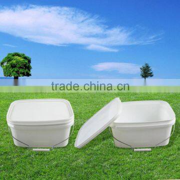Food Grade 7L Square Plastic Pail Bucket Water Drums photo-2