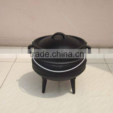 size 2 South African cast iron black potjie pot