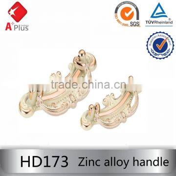 HD173 gold painted decorative zinc alloy pull handle