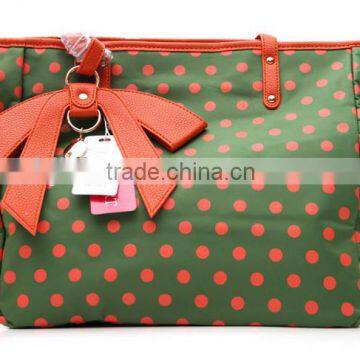 Fashion Ladies and Girls Waterproof Nylon and Additional PU Multifunction Bag