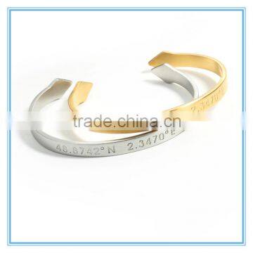 Fashion Punk Style Stainless Steel Bracelet Tapered Tip Steel Bangle