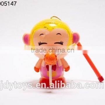 Plastic cute design cartoon monkey lantern toy for kids