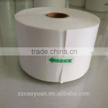 PET waterproof adhesive white label sticker in roll