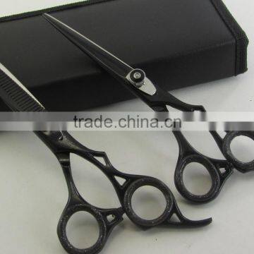 Black Color Barber Scissors & Thinning Scissors Set Free Shipping 50 Sets