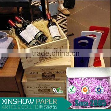 shredded Confetti paper filling wine box