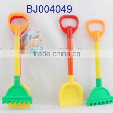 Hot baby toy sand playing toy small green plastic kid shovel and rake