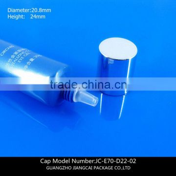 Diameter 22mm screw on electroplated cap for tube