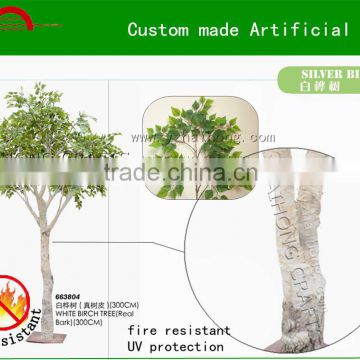 Custom made silver birch tree/artificial white birch tree decoration