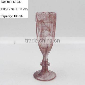 Alabaster champagne flute glass for home deco and holidays