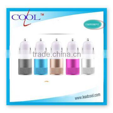 2016 new hot dual usb car charger, 5V 2.1A mobile phone car charger