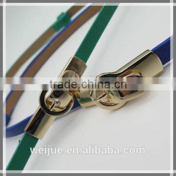 Lady's simple adjustable leather belt for dress