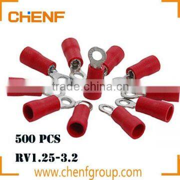 China Manufacture RV1.25-3.2 ring insulated ground terminal 22-16AWG