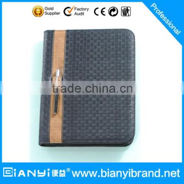 Custom logo Promotion PU Agenda leather portfolio