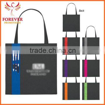 Wholesale Shopping Bag Non-woven 18" Tote Bag With Handles And Trim Colors