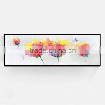 Shu1823 Hand Painted modern flower oil painting on canvas for hotel decor